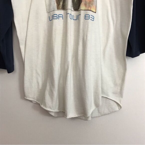 Vintage 80s 1983 Robert Plant USA Tour Tshirt Tee Mens Sz Large Screen Stars - Picture 3 of 7